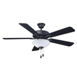 52 in. 5-Blade Indoor LED Ceiling Fan in Matte Black/Matte Black