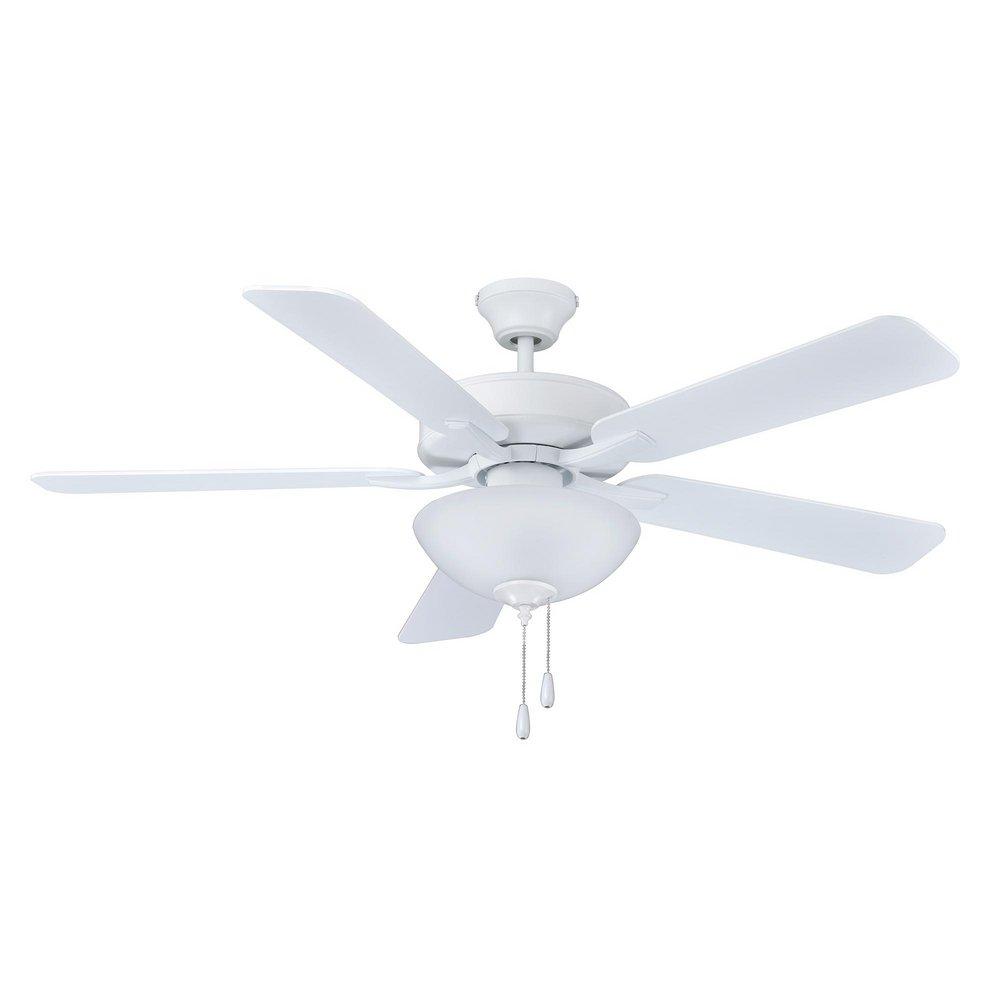 RP Lighting Matte White 52 in. 5-Blade Indoor Ceiling Fan 