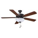 52 in. 5-Blade Indoor Ceiling Fan in Oil Rubbed Bronze/Walnut
