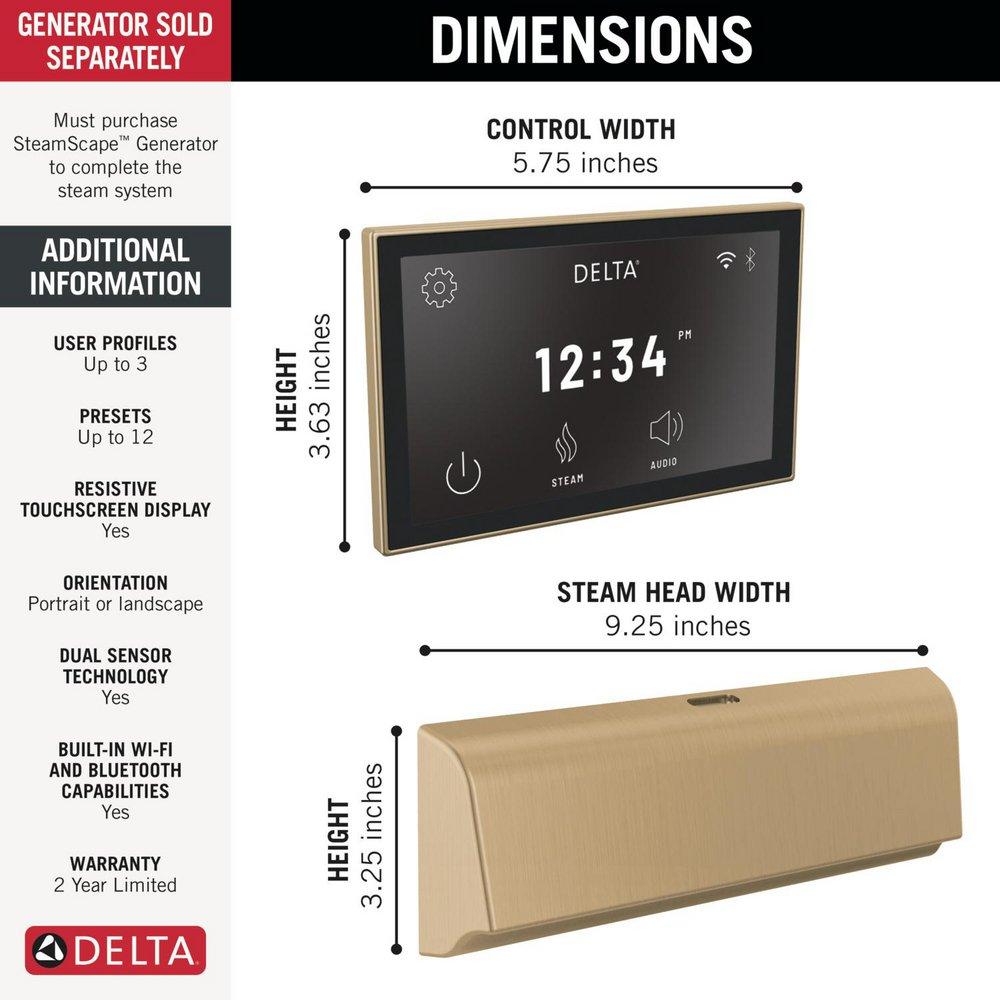 Unilateral Digital Steam Package in Lumicoat&reg; Champagne Bronze 