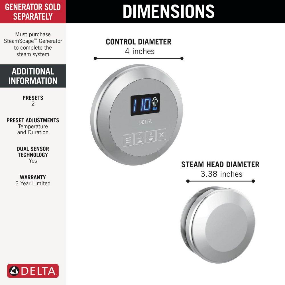 DELTA UNIVERSAL SHOWERING COMPONENTS: STEAMSCAPE CONTEMPORARY CLASSIC PACKAGE 