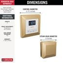 Delta Faucet Lumicoat Champagne Bronze Steam Bath Control 