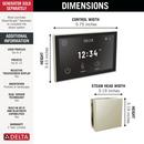 SteamScape&trade; Deluxe System Square Digital Steam Package in Lumicoat Polished Nickel 