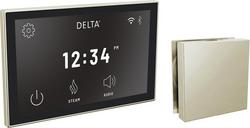 SteamScape&trade; Deluxe System Square Digital Steam Package in Lumicoat Polished Nickel