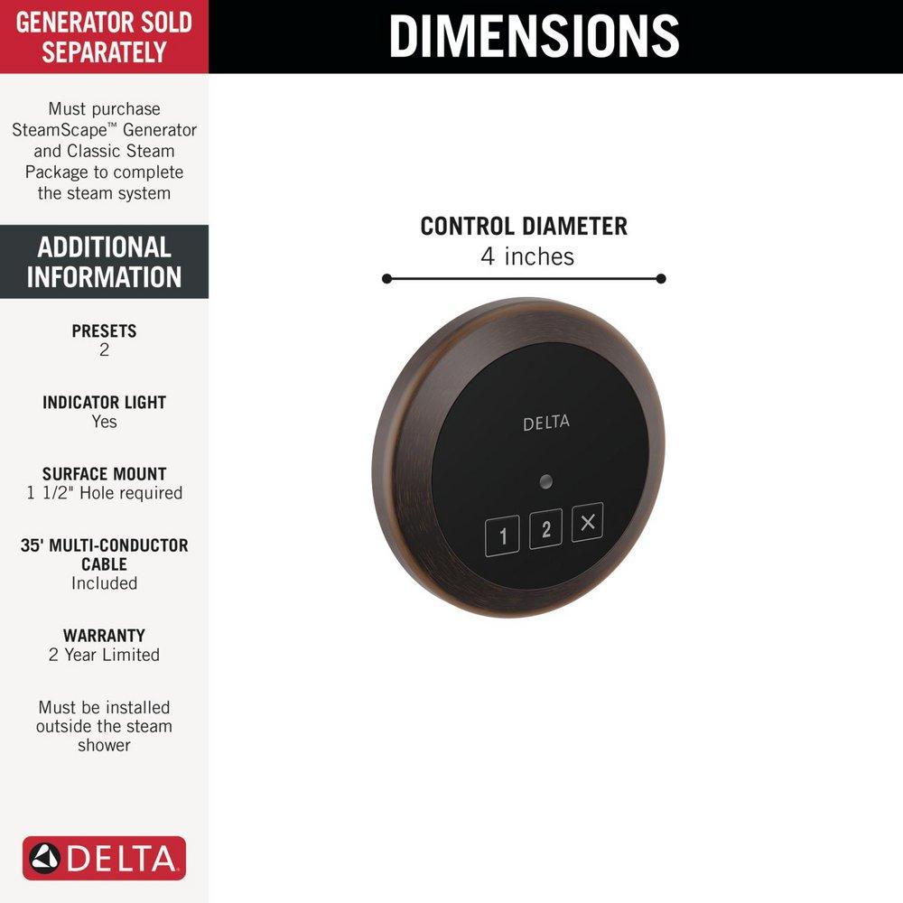 DELTA UNIVERSAL SHOWERING COMPONENTS: STEAMSCAPE CONTEMPORARY EXTERIOR CONTROL 