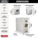 Delta Faucet Lumicoat Chrome Steam Generator 240V 