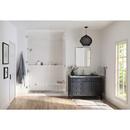Tilt-Up Wood Shower Seat with Mounting Brackets in Stainless Steel 