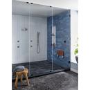 Tilt-Up Wood Shower Seat with Mounting Brackets in Stainless Steel 