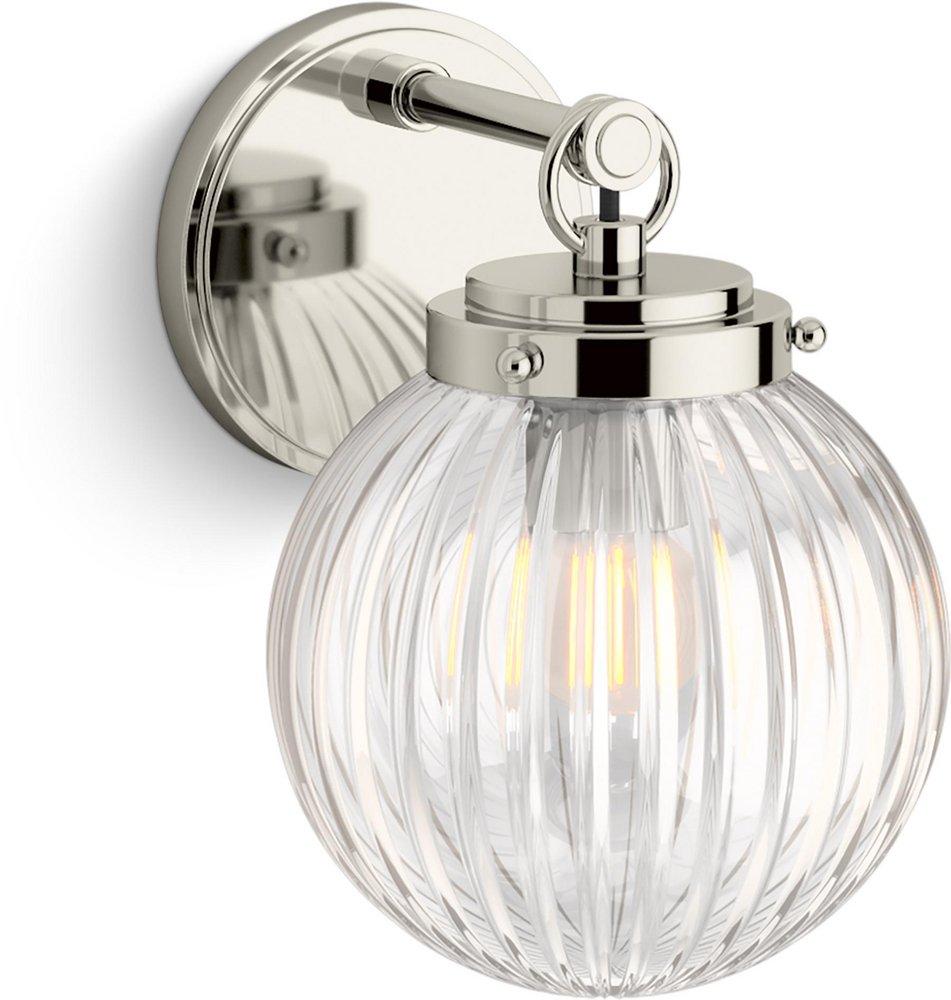 1-Light Wall Sconce in Satin Nickel 