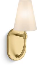 60W 1-Light 13.8in. Wall Sconce in Brushed Moderne Brass 