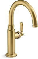 Single Handle Bar Faucet in Vibrant Brushed Moderne Brass