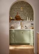 KOHLER Vibrant Brushed Moderne Brass Single Handle Pull Down Kitchen Faucet 