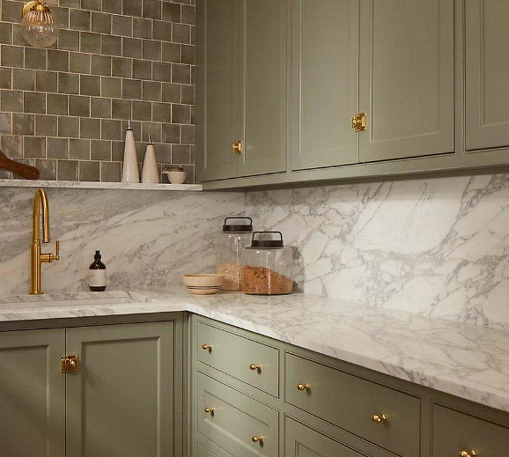 KOHLER Vibrant Brushed Moderne Brass Single Handle Pull Down Kitchen Faucet 