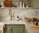 KOHLER Vibrant Brushed Moderne Brass Single Handle Pull Down Kitchen Faucet 