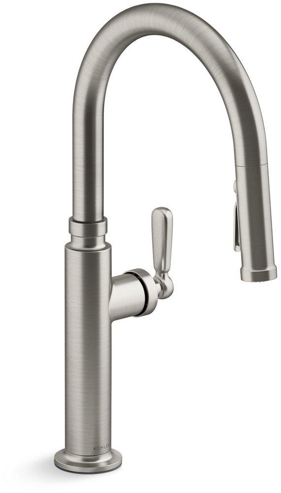 KOHLER Vibrant&reg; Stainless Single Handle Pull Down Kitchen Faucet 