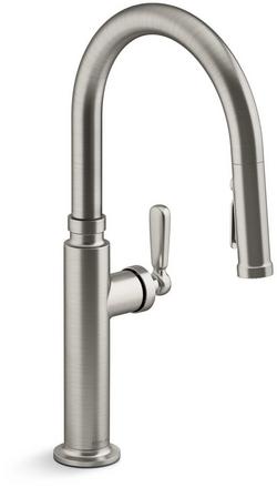 Single Handle Pull Down Kitchen Faucet in Vibrant&reg; Stainless