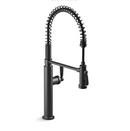 Single Handle Pre-Rinse Pull Down Kitchen Faucet in Matte Black