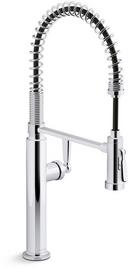 KOHLER Polished Chrome Single Handle Pre-Rinse Pull Down Kitchen Faucet 