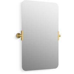 20 x 30 in. Rectangular Mirror in Vibrant Brushed Moderne Brass