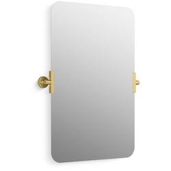 20 x 30 in. Rectangular Mirror in Vibrant Brushed Moderne Brass