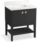 31 x 22 in. Floor Mount Vanity with Sink and Quartz Top in Ferrous Grey