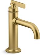 Single Handle Monoblock Bathroom Sink Faucet in Vibrant® Brushed Moderne Brass