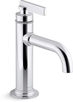 Single Handle Monoblock Bathroom Sink Faucet in Polished Chrome