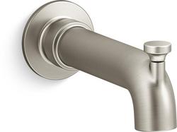 Wall Mount Tub Spout with Diverter in Vibrant Brushed Nickel