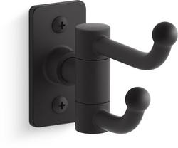 Double Robe Hook in Matte Black