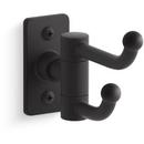 Double Robe Hook in Matte Black 