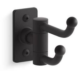 Double Robe Hook in Matte Black