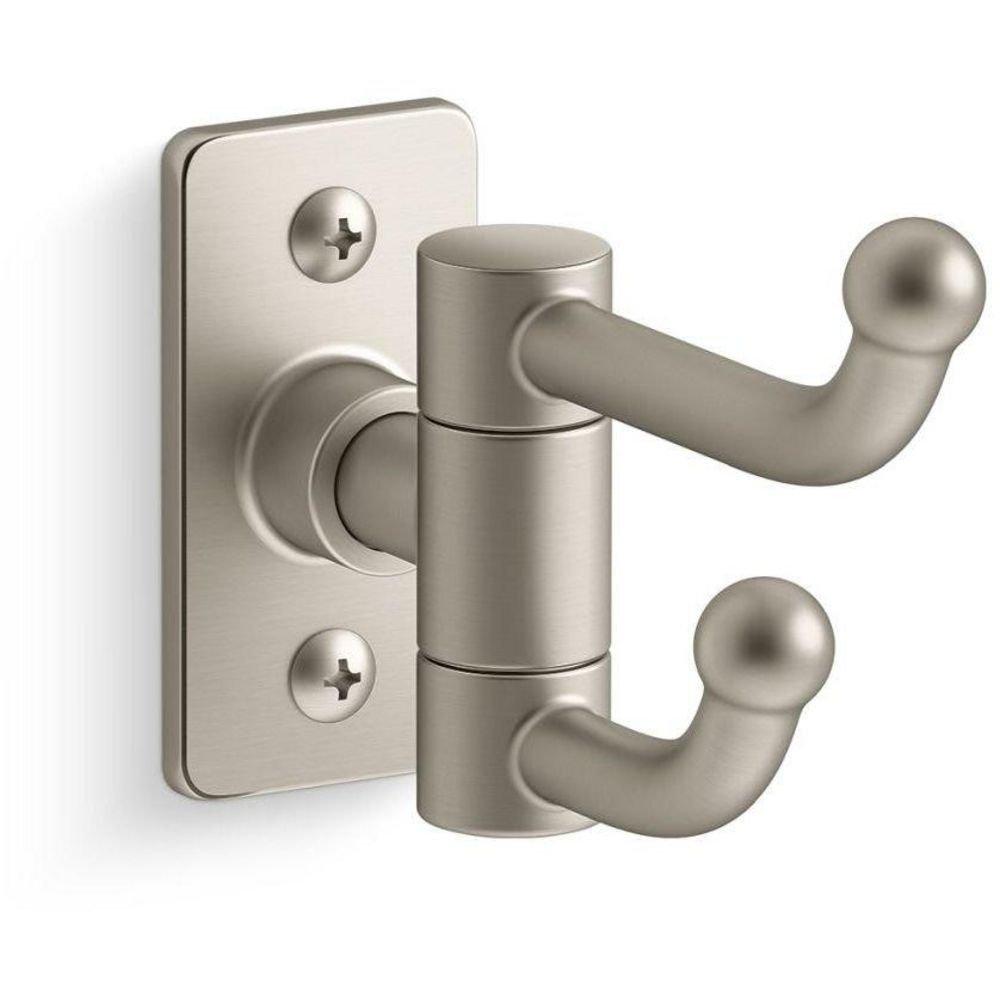 Double Robe Hook in Vibrant Brushed Nickel 