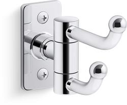 Double Robe Hook in Polished Chrome