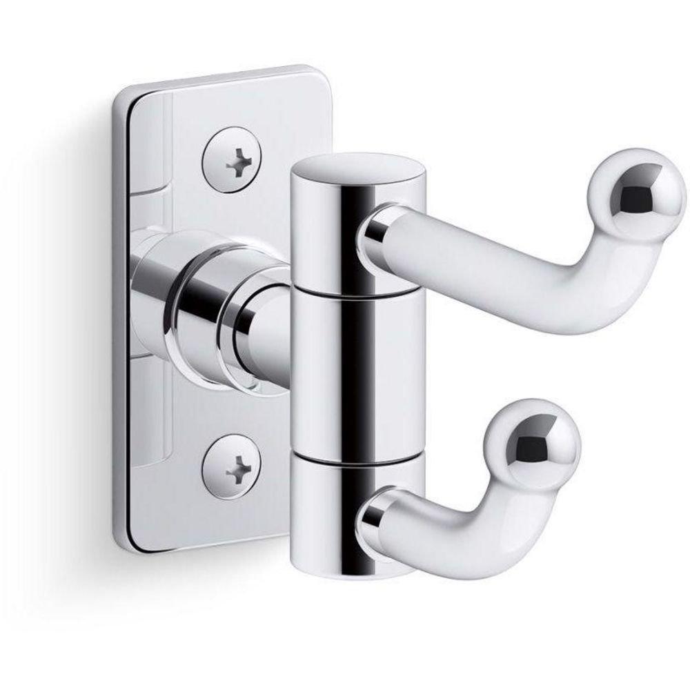 Double Robe Hook in Polished Chrome 