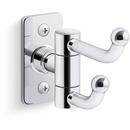 Double Robe Hook in Polished Chrome 