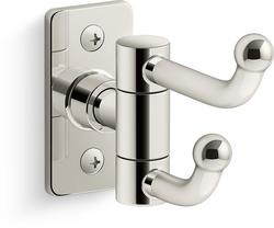 Double Robe Hook in Vibrant&reg; Polished Nickel