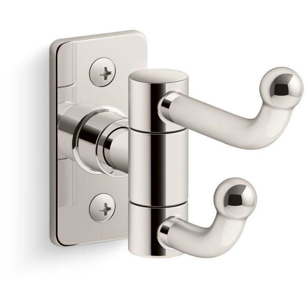 Double Robe Hook in Vibrant&reg; Polished Nickel 