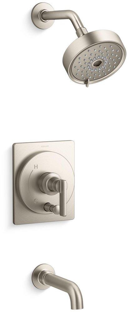 KOHLER Vibrant&reg; Brushed Nickel Single Handle Multi Function Bathtub & Shower Faucet (Trim Only) 