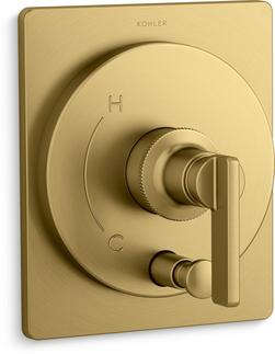 Single Handle Pressure Balancing Valve Trim in Vibrant&reg; Brushed Moderne Brass