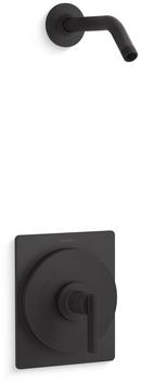 KOHLER Matte Black Single Handle Shower Faucet (Trim Only) 