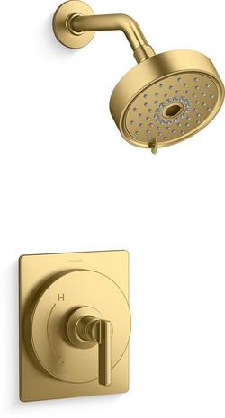 Single Handle Multi Function Shower Faucet in Vibrant® Brushed Moderne Brass (Trim Only)