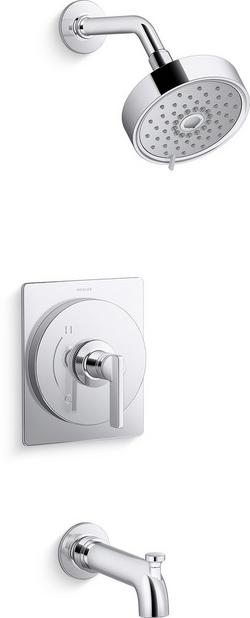 Single Handle Multi Function Bathtub & Shower Faucet in Polished Chrome (Trim Only)