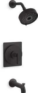 Single Handle Multi Function Bathtub & Shower Faucet in Matte Black (Trim Only)