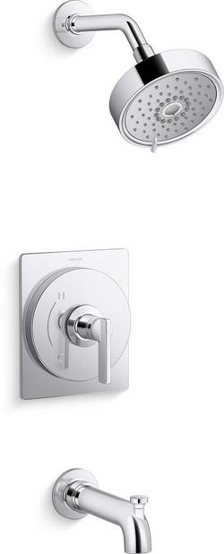 Single Handle Multi Function Bathtub & Shower Faucet in Polished Chrome (Trim Only)