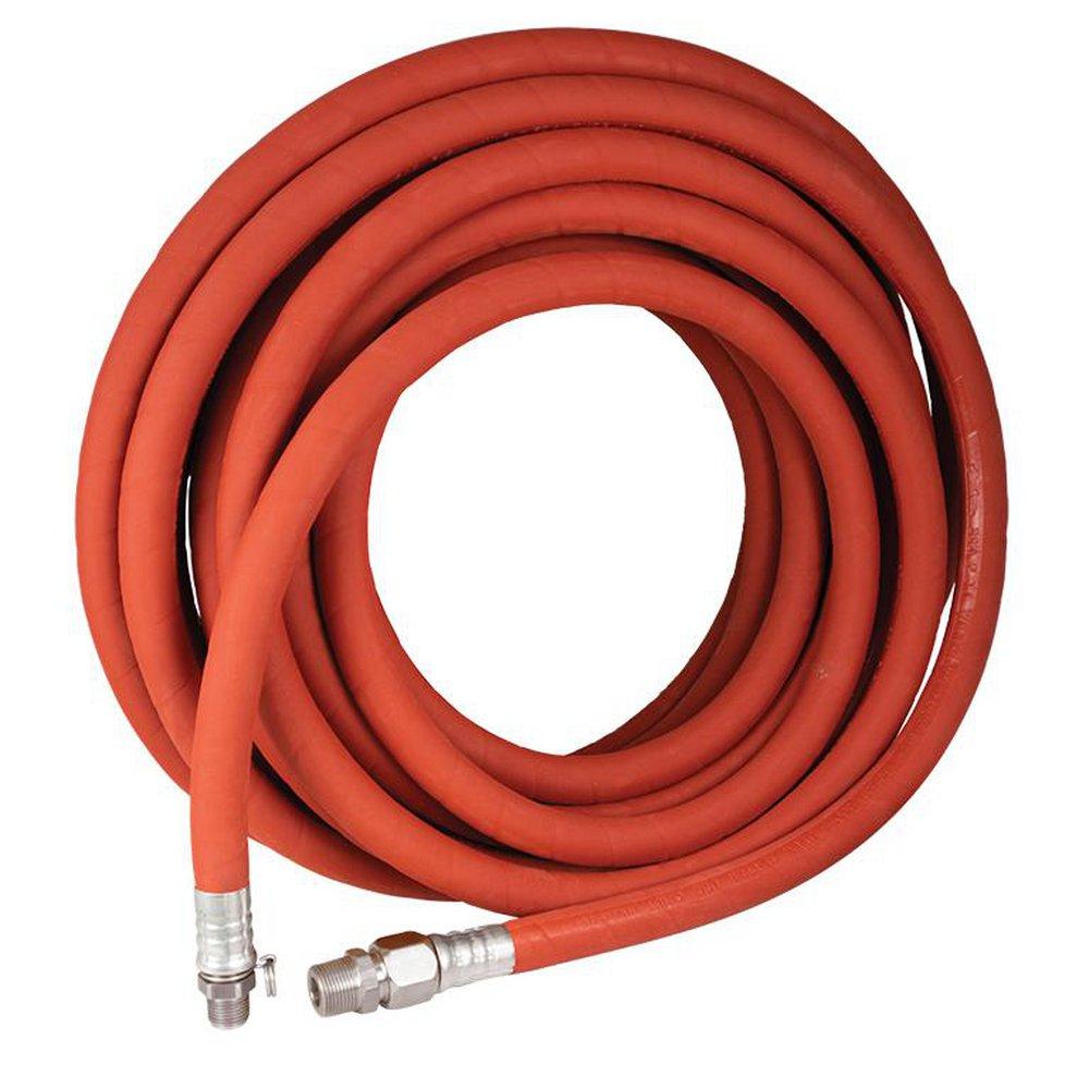 50 ft. Red Hose With 5/8 in. ID & 3/4 in. Male NPT Stainless Adapter 