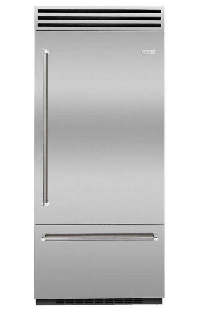 36 BUILT-IN REFRIGERATOR WITH BOTTOM FREEZER - RIGHT HINGE DOOR - FINISH - STAINLESS STEEL -TRIM - STANDARD BRUSHED STAINLESS STEEL 