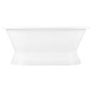 72 x 31 in. Freestanding Bathtub with Center Drain in White - Less Drain Assembly 