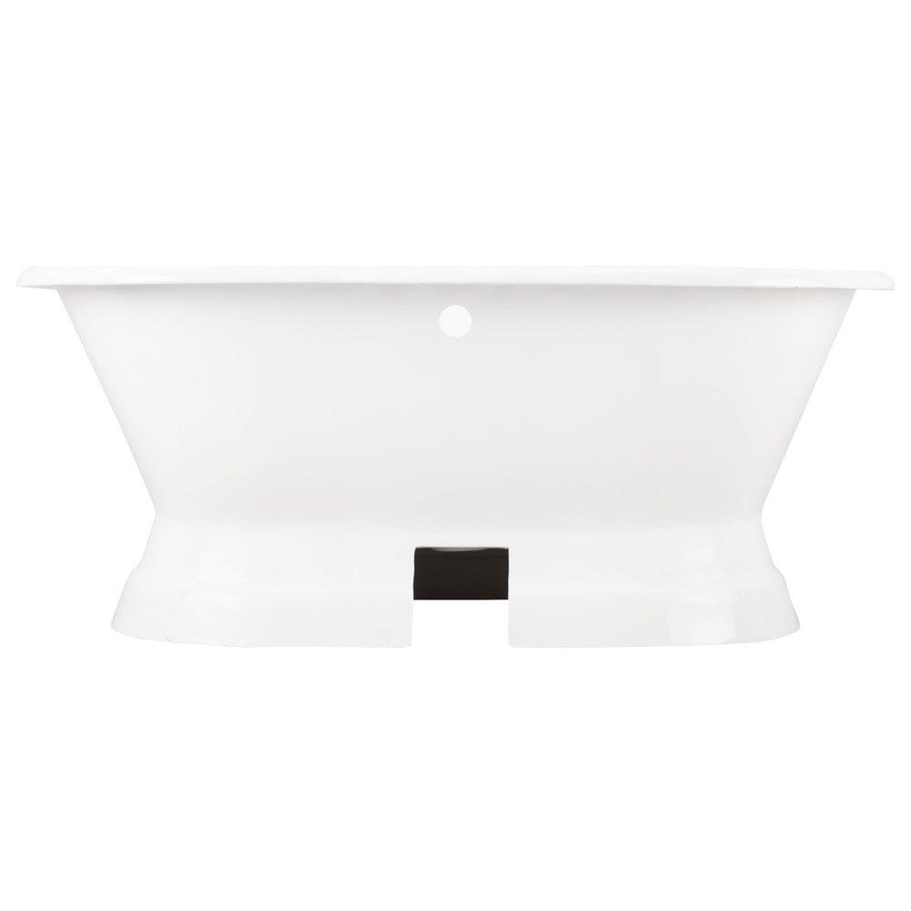 72 x 31 in. Freestanding Bathtub with Center Drain in White - Less Drain Assembly 
