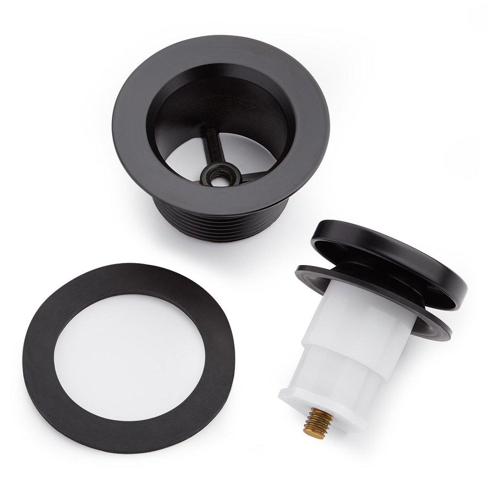 TOE TAP TUB DRAIN - MATTE BLACK 