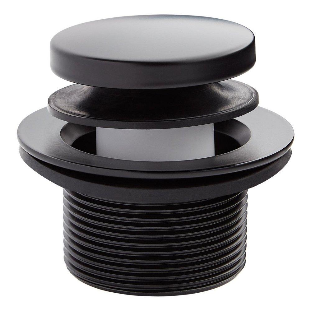 Signature Hardware Matte Black Toe-Tap Tub Drain 